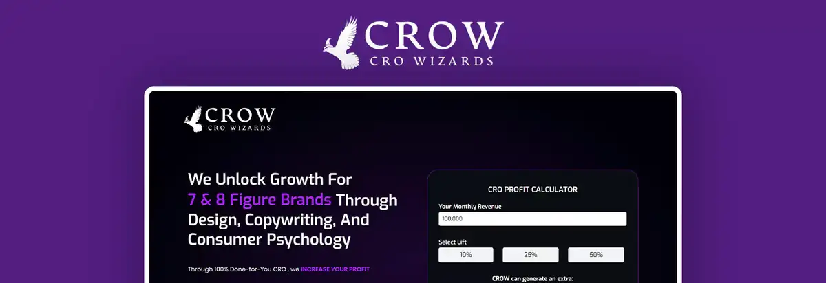 CRO Wizards: CRO agency, built on WordPress