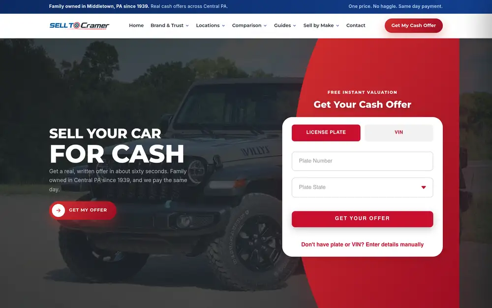 Sell To Cramer homepage