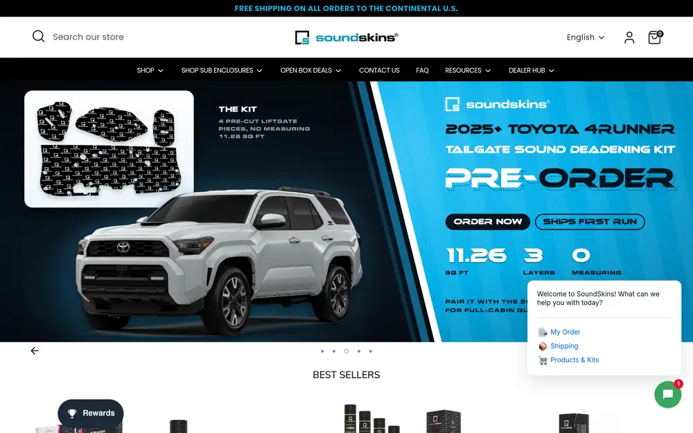 SoundSkins Global homepage