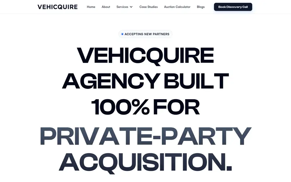 Vehicquire homepage
