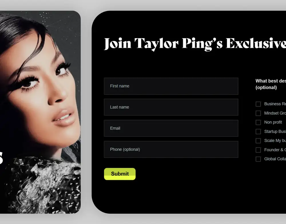 Taylor Ping case study screenshot