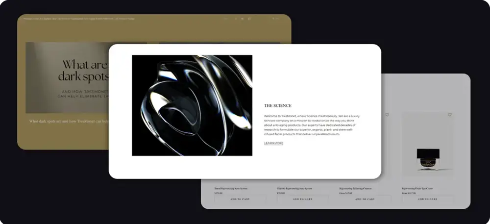 Tresmonet case study screenshot