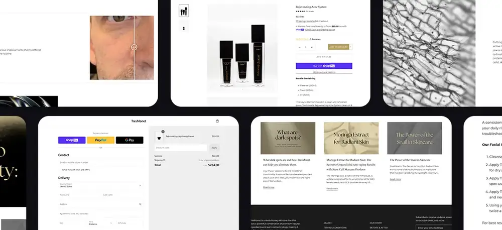 Tresmonet case study screenshot
