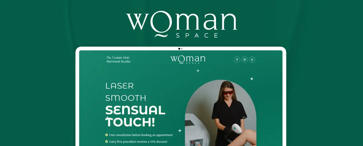 Woman Space WordPress landing page